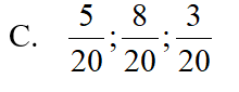 Quy đồng mẫu số các phân số sau: 1/4 ; 2/5; 3/2 (ảnh 3)