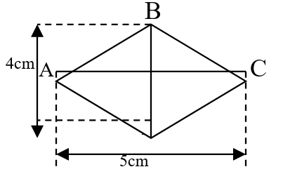 Diện tích hình thoi ABCD là:  (ảnh 1)