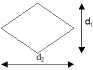 Công thức diện tích hình thoi là ?      A. d1d2   	B. 1/2d1d2    (ảnh 1)