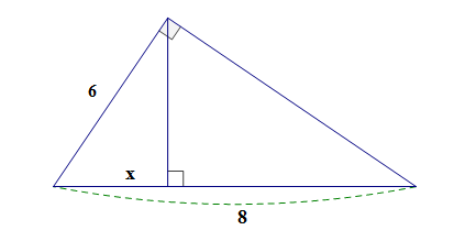 Cho hình vẽ, tìm x. x=0,75 x=4,5  x= 4 căn bậc hai của 3  D. x= 4 (ảnh 1)