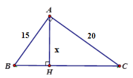 Tính x trong hình vẽ sau x = 14  B. x = 13  C. x = 12 D. x = cawn baacj hai cuar 145 (ảnh 1)