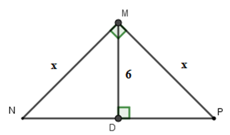 Tính x trong hình vẽ sau X= A. 6 căn 2 B. x= 6  C. 6 căn 3  D. căn 82 (ảnh 1)