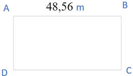 Cho hình chữ nhật ABCD có chiều dài 48,56 m chiều rộng ngắn hơn chiều dài 7,63 m. Tính chiều rộng hìn (ảnh 1)