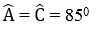 Tứ giác ABCD có AB = BC, CD = DA,góc B = 100 độ, gócD ̂= 70 độ. Tính (ảnh 6)