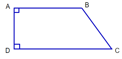 Chọn đáp án đúng Hình thang ABCD có các góc nhọn là  A. Góc C  B. Góc D (ảnh 1)