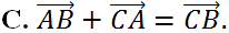 Cho ba điểm phân biệt A; B; C. Đẳng thức nào sau đây đúng? (ảnh 5)