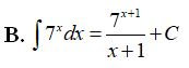 Tìm nguyên hàm của hàm số f(x) = 7^x (ảnh 2)