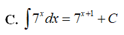 Tìm nguyên hàm của hàm số f(x) = 7^x (ảnh 3)