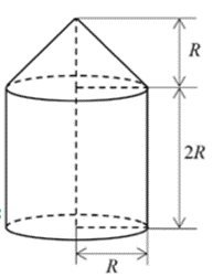 Một chi tiết máy gồm một phân có dạng hình trụ, phần còn lại có dạng hình nón với các kích thước như vẽ. Biết rằng phần hình trụ có chu vi đáy là 37,68 m. (ảnh 1)