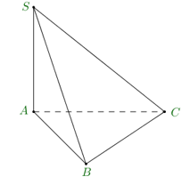 Cho hình chóp SABC  có SA  vuông góc với mặt phẳng (ABC) , SA=2a , tam giác ABC  vuông cân tại A  và (ảnh 1)