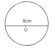 Điền số thập phân thu gọn nhất vào ô trống.  Cho hình tròn (O) như hình vẽ Vậy chu vi của hình tròn (O) là: … cm (ảnh 1)