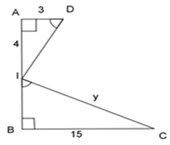 Tìm y trong hình vẽ dưới đây.  A. 17,85  B. 10,75  C. 18,75  D. 15,87 (ảnh 1)